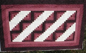 Fields and Furrows quilt, 1884 door American School